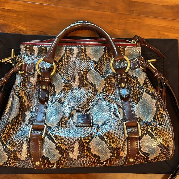 Dooney & Bourke Limited Edition Python/Snakeskin Florentine Satchel - Picture 7 of 16